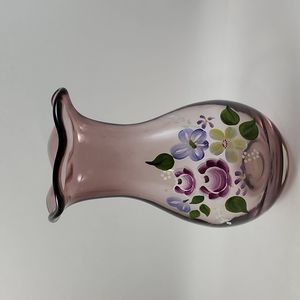 Handpainted Purple Vase